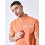 Project x paris chemise manches courtes logo brod en relief couleur - orange, taille - xl