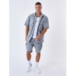 Project x paris chemise manches courtes uni textur couleur - gris clair, taille - s