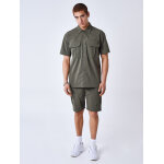 Project x paris chemise manches courtes uni textur couleur - olive fonc, taille - s
