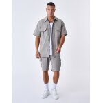 Project x paris chemise manches courtes uni textur couleur - taupe, taille - l