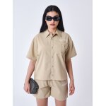Project x paris chemise poche poitrine couleur - gris fumé, taille - s Project x paris chemise poche poitrine couleur - gris fumé, taille - s