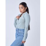 Project x paris chemise style col polo bleu brume xs