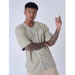 Project x paris chemise style maillot de baseball en matire textur couleur - kaki, taille - s