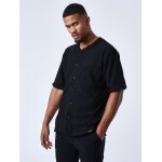 Project x paris chemise style maillot de baseball en matire textur noir xs