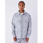 Project x paris chemise toile tropicale couleur - bleu gris, taille - xxl