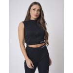 Project x paris crop - top ouverture zippée couleur - noir, taille - l Project x paris crop - top ouverture zippée couleur - noir, taille - l