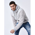 Project x paris doudoune bi - matire matelass gometrique couleur - gris clair, taille - s