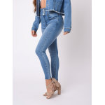 Project x paris jean skinny ceinture haute couleur - bleu, taille - s