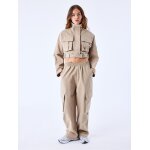 Project x paris pantalon ample cotel a poches couleur - beige, taille - xs
