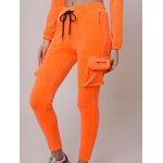 Project x paris pantalon de jogging en velours couleur - orange, taille - l