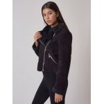 Project x paris perfecto en daim doublure imitation peau de mouton couleur - noir, taille - s