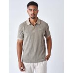 Project x paris polo preppy textur couleur - taupe, taille - l