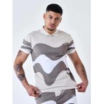 Project x paris polo tricolore effet vague beige xs