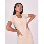 Project x paris robe ajuste logo couleur - beige, taille - xs