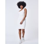 Project x paris robe asymtrique a bretelles blanc cass s