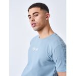 Project x paris t - shirt bande �paules logo brod� bleu gris s