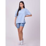 Project x paris t - shirt basic ample logo bleu clair xs