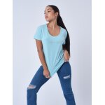 Project x paris t - shirt basic broderie logo ton sur ton bleu ocan xs