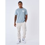 Project x paris t - shirt c?ur bris� bleu brume / blanc cass� s