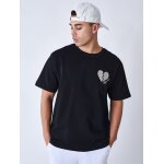Project x paris t - shirt c?ur bris couleur - noir, taille - s