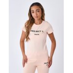 Project x paris t - shirt col rond couleur - pale peach, taille - m