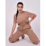 Project x paris t - shirt crop avec cordon de serrage marron caf� l