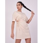 Project x paris t - shirt extralong avec cordon de serrage ivoire s