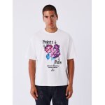 Project x paris t - shirt flower power couleur - blanc cass, taille - m
