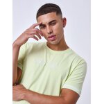 Project x paris t - shirt logo brod� en relief vert fluo / blanc m