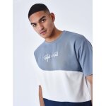 Project x paris t - shirt oversize tricolore style maille bleu gris s