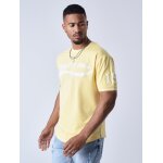 Project x paris t - shirt style universitaire avec logo jaune pastel xs