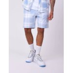 Project x paris short � carreaux bleu clair s