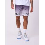 Project x paris short d�lav� avec r�fl�chissant noir xl