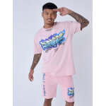 Project x paris short imprimé street art couleur - rose, taille - xl Project x paris short imprimé street art couleur - rose, taille - xl