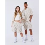 Project x paris short unisexe kalash x pxp  patchwork de broderie couleur - craie, taille - m