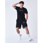 Project x paris short logo brod� en relief noir m