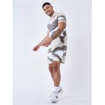 Project x paris short tricolore effet vague beige s