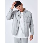 Project x paris surchemise basic � poches greige s