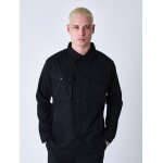 Project x paris surchemise basic � poches noir l