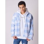 Project x paris surchemise � carreaux bicolore bleu clair s