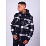 Project x paris surchemise unisexe à motif maxi carreaux blanc et noir couleur - noir, taille - s Project x paris surchemise unisexe à motif maxi carreaux blanc et noir couleur - noir, taille - s