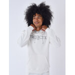 Project x paris sweat à capuche broderie contour couleur - blanc cassé, taille - l Project x paris sweat à capuche broderie contour couleur - blanc cassé, taille - l