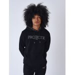 Project x paris sweat � capuche broderie contour noir s