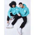Project x paris sweat à capuche unisexe c?ur brisé couleur - cyan, taille - xl Project x paris sweat à capuche unisexe c?ur brisé couleur - cyan, taille - xl