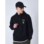 Project x paris sweat � capuche c?ur pxp noir xl