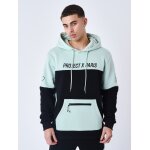 Project x paris sweat  capuche colorblock couleur - vert d'eau, taille - xl