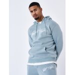 Project x paris sweat � capuche full logo broderie bleu brume s