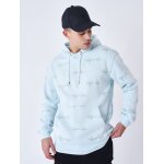 Project x paris sweat � capuche imprim� signature all over bleu glace m