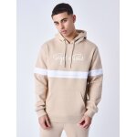 Project x paris sweat � capuche signature avec bande blanche beige xl