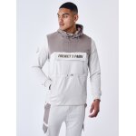 Project x paris sweat � capuche style coupe vent bicolore greige / taupe s